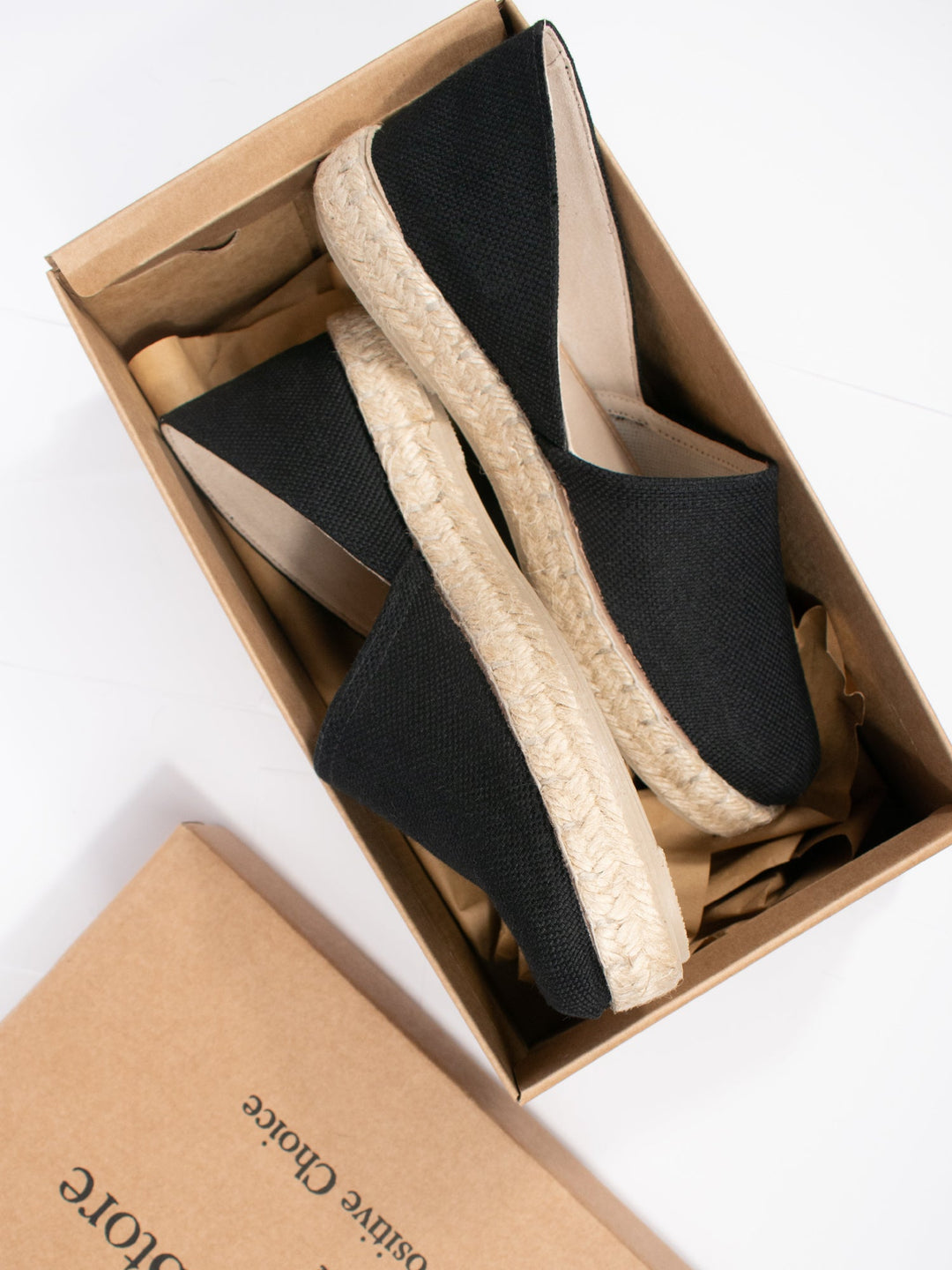 espadrilles noires en toile recyclées