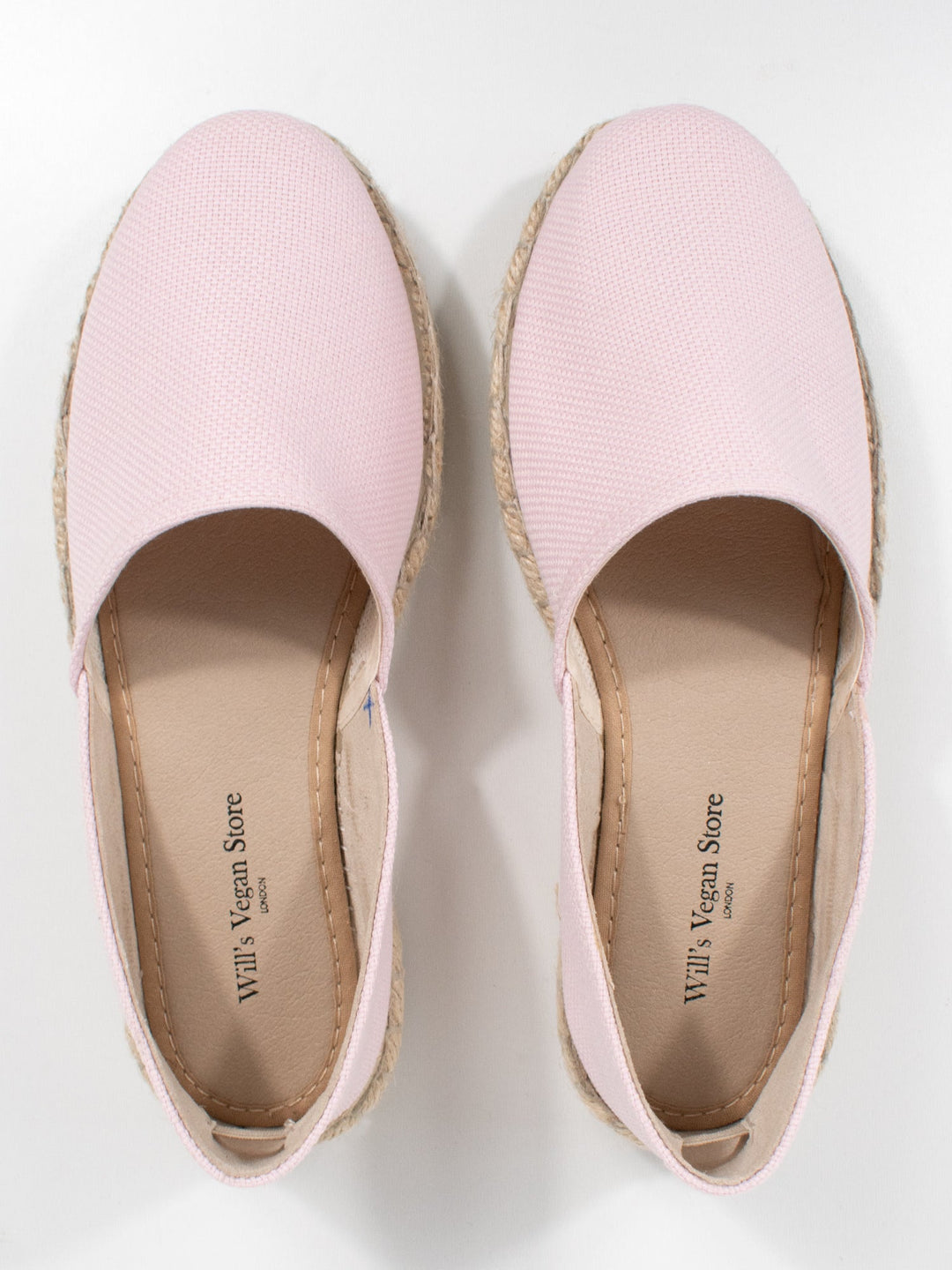 espadrilles rose clair  en toile recyclées