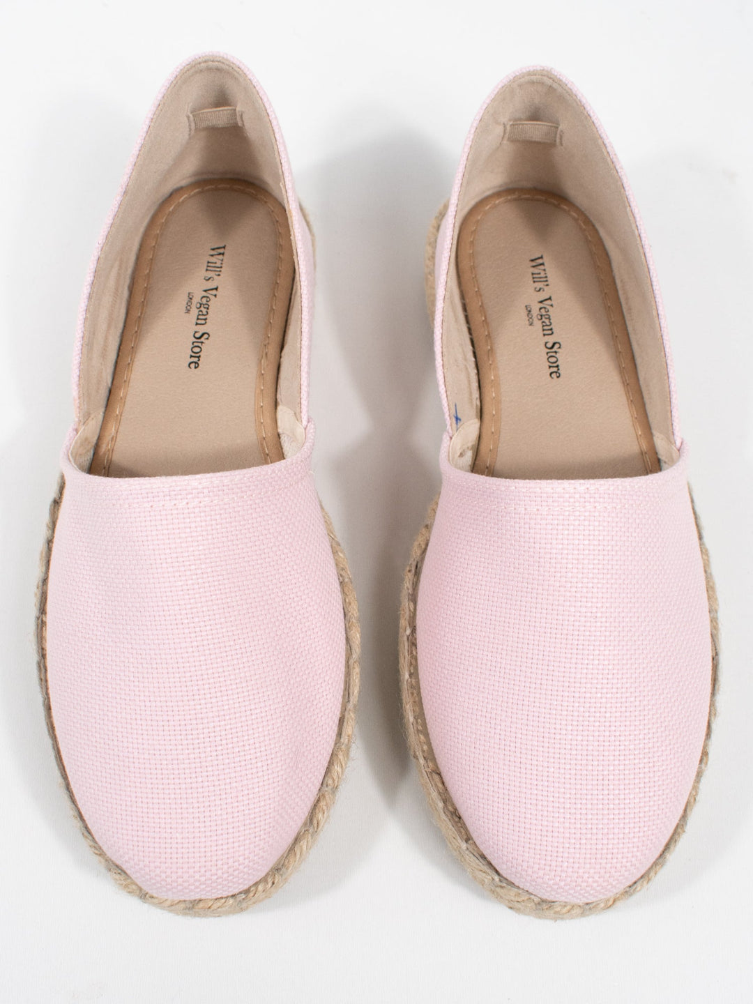espadrilles rose clair  en toile recyclées