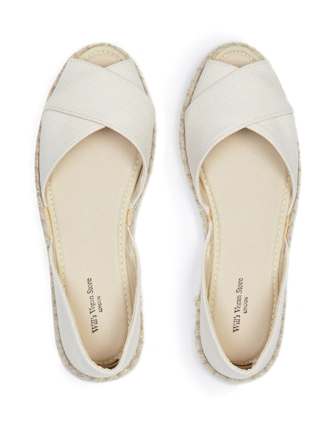 espadrilles vegan en toile recyclée blanche