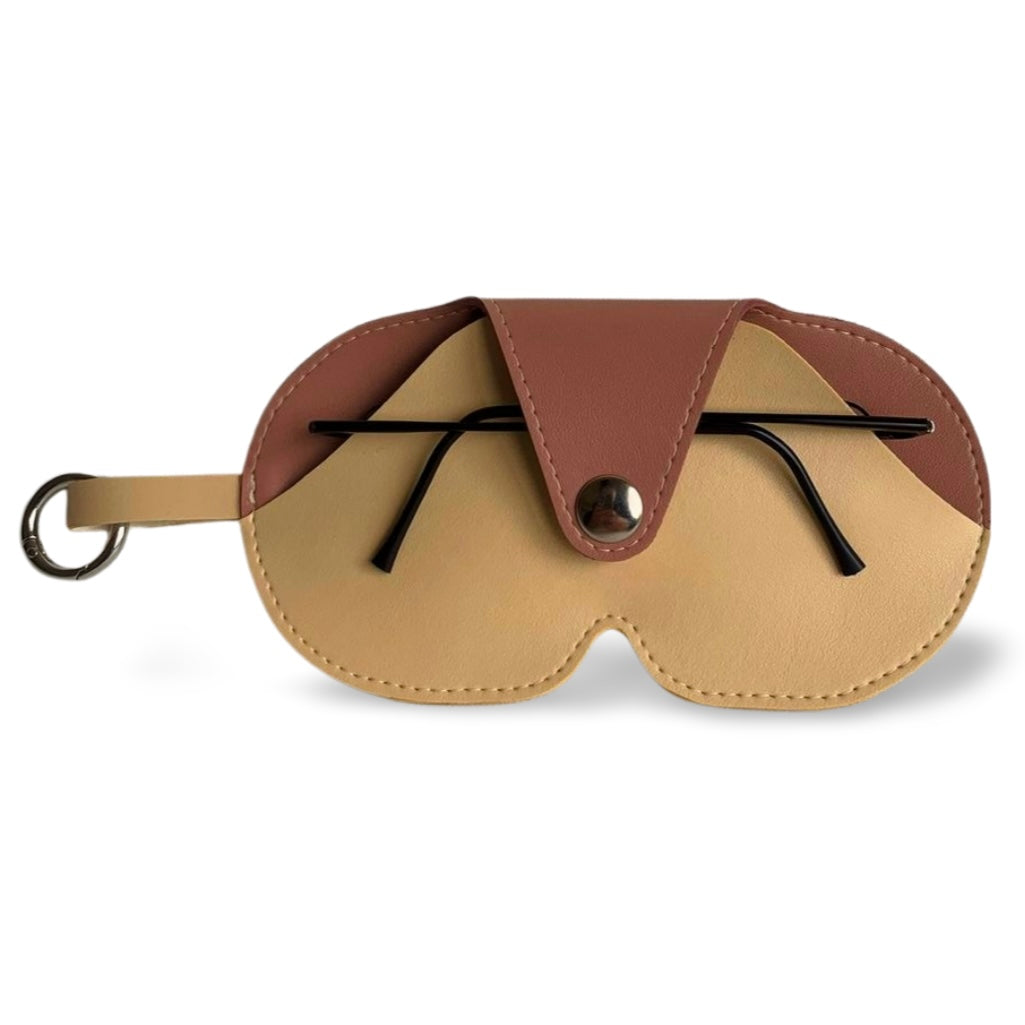 Etui à lunettes en cuir  vegan de pomme