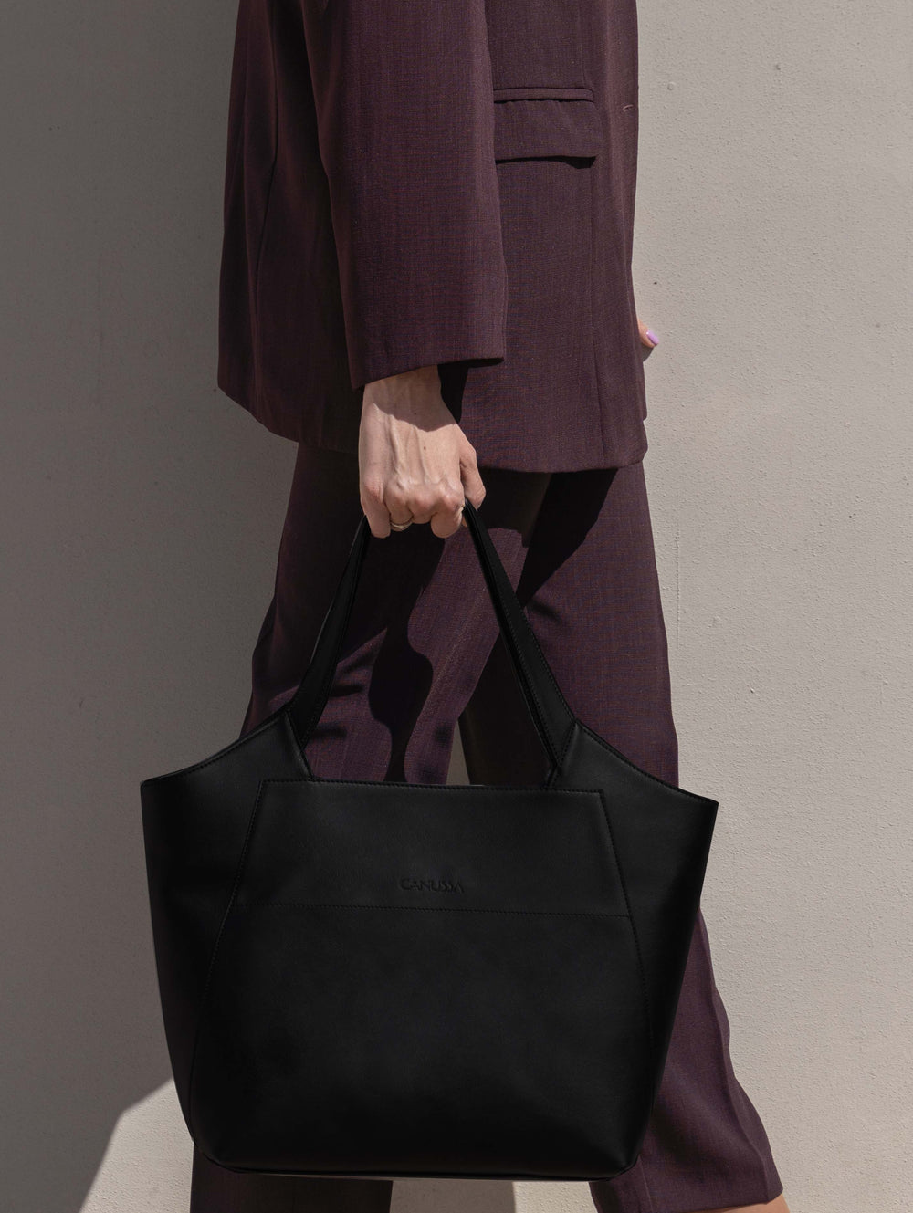 Bolso duradero elegante vegano - color negro