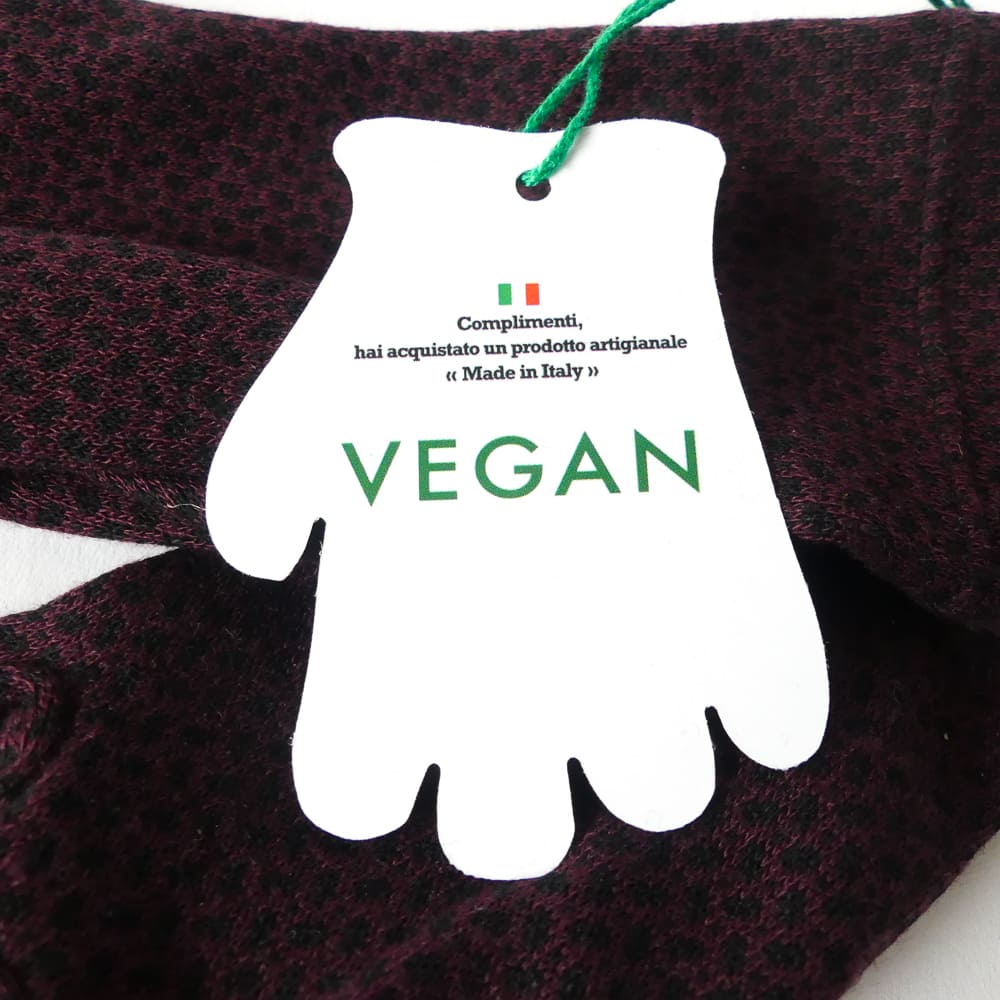 gants bordeaux motifs grain de riz