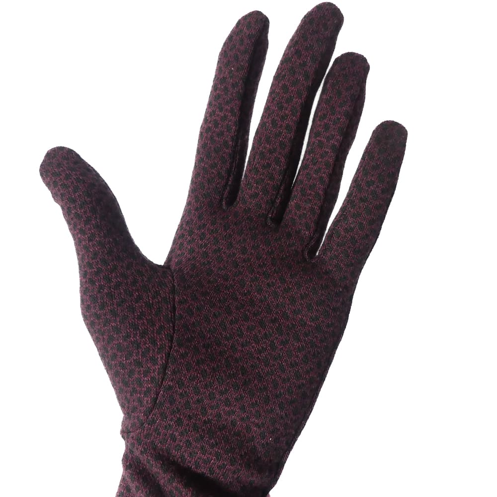 gants bordeaux motifs grain de riz