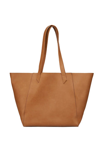 grand sac en cuir vegan camel