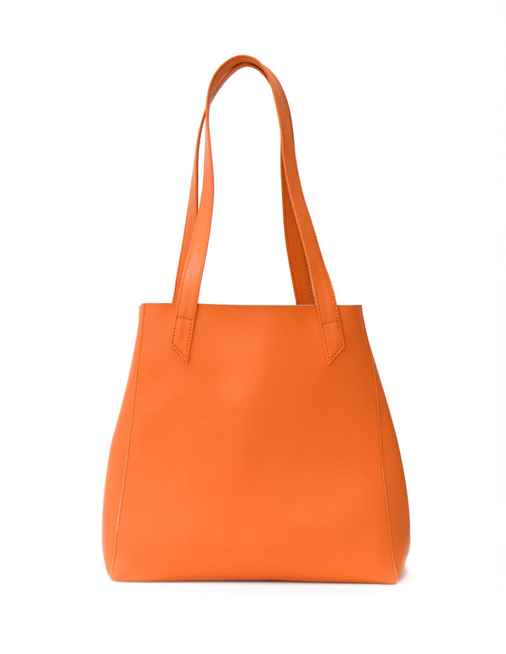 sac vegan en cuir orange