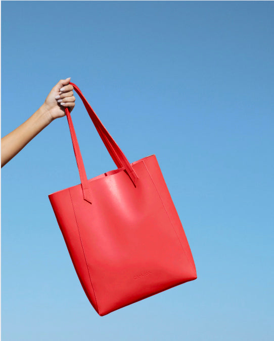 grand sac vegan rouge