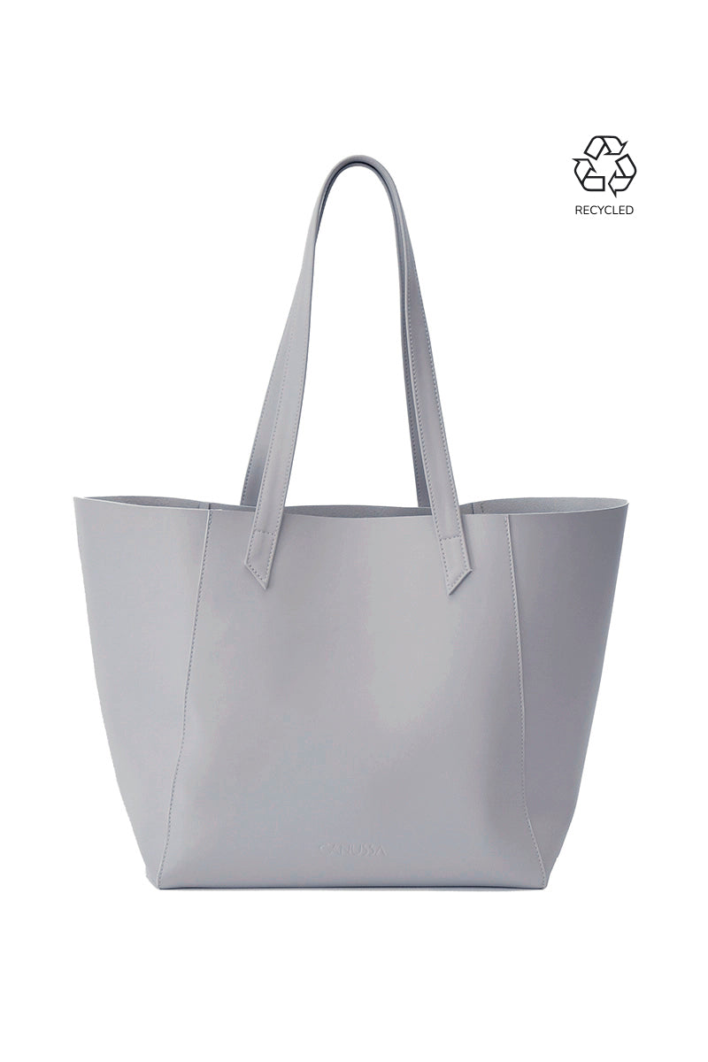 Bolso vegano versátil recicladogrand sac vegan gris clair