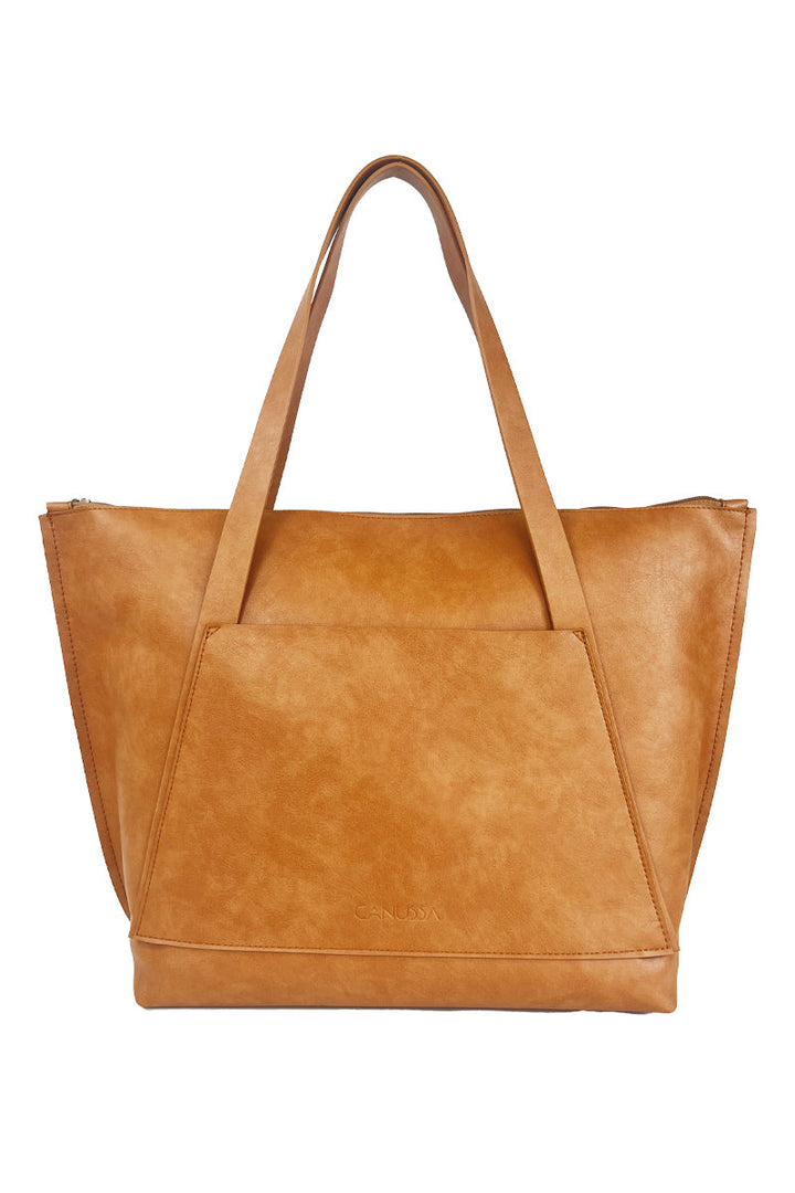 grand sac de voyage en cuir vegan écoresponsable.