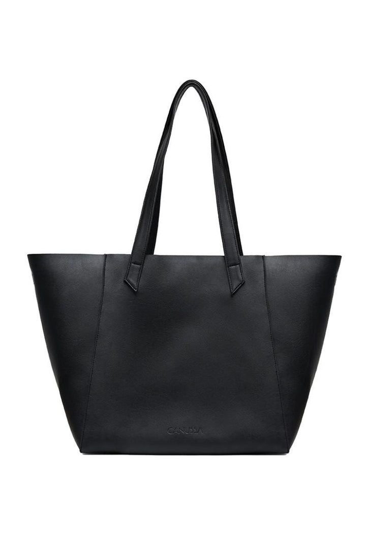 sac cabas noir en cuir vegan