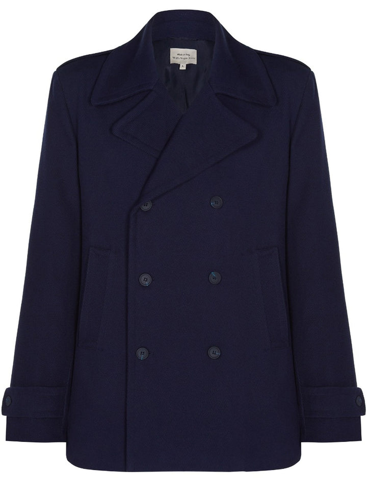manteau caban pour homme bleu marine