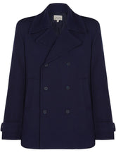 Load image into Gallery viewer, manteau caban pour homme bleu marine