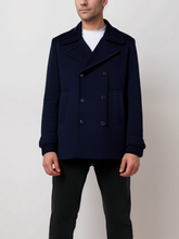 Load image into Gallery viewer, manteau caban homme bleu marine