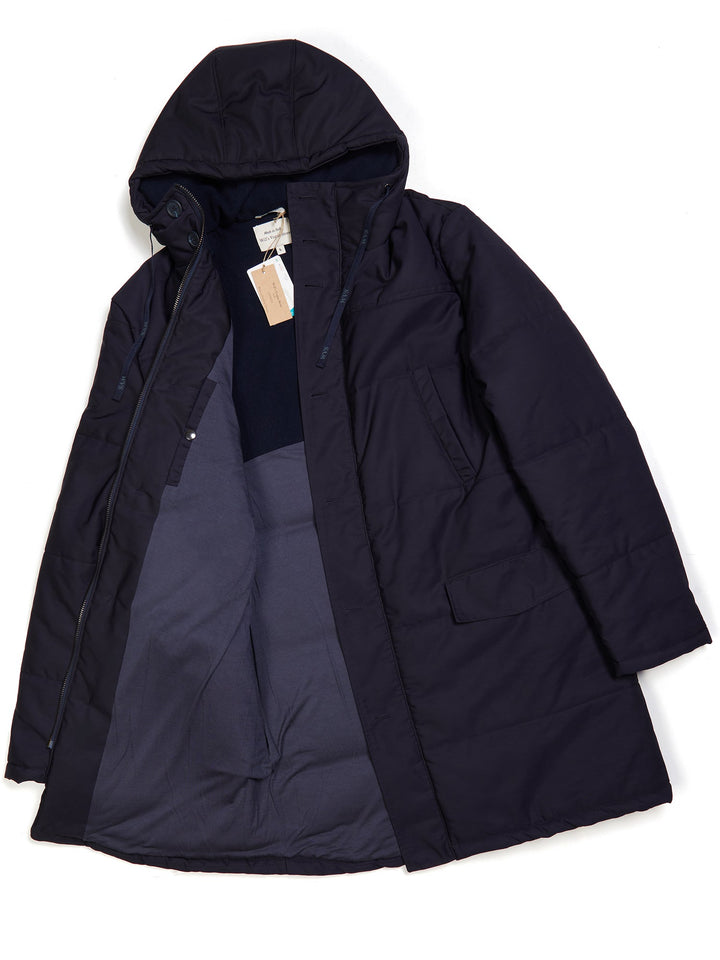 manteau parka chaude bleu marine