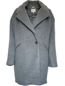 manteau vegan oversized gris