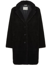 Charger l&#39;image dans la galerie, manteau teddy noir eco responsable