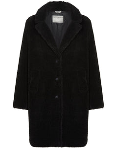 manteau teddy noir eco responsable