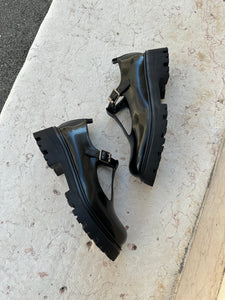 chaussures mary janes noir vernis