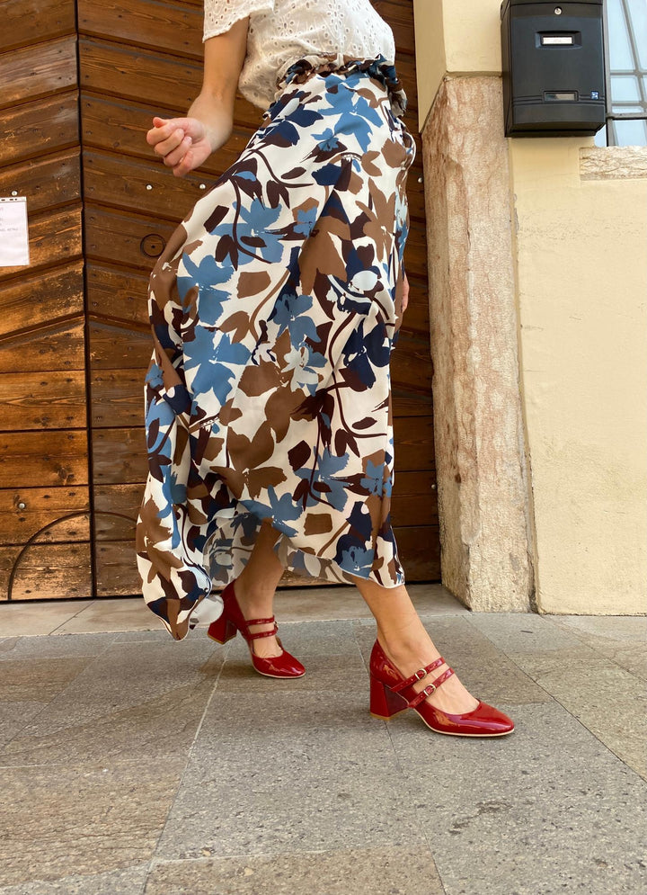 mary janes rouge verni vegan