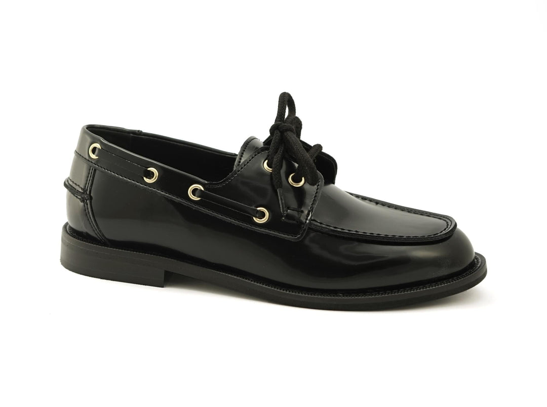 Mocassins bateau vegan Preppy noir