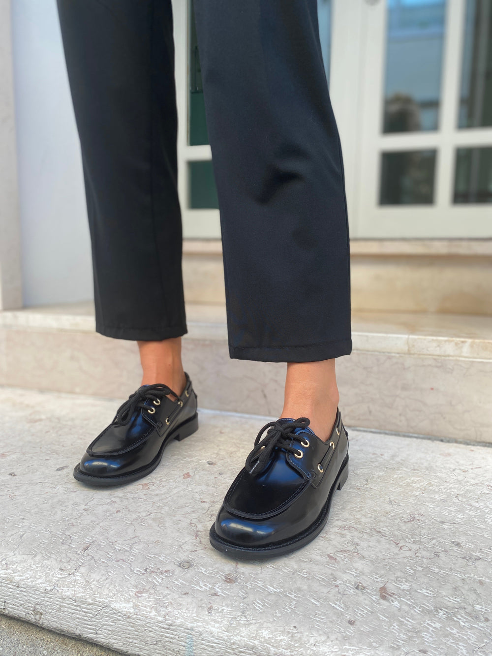 Mocassins bateau vegan Preppy noir