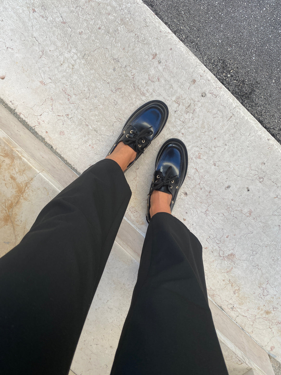 Mocassins bateau vegan Preppy noir