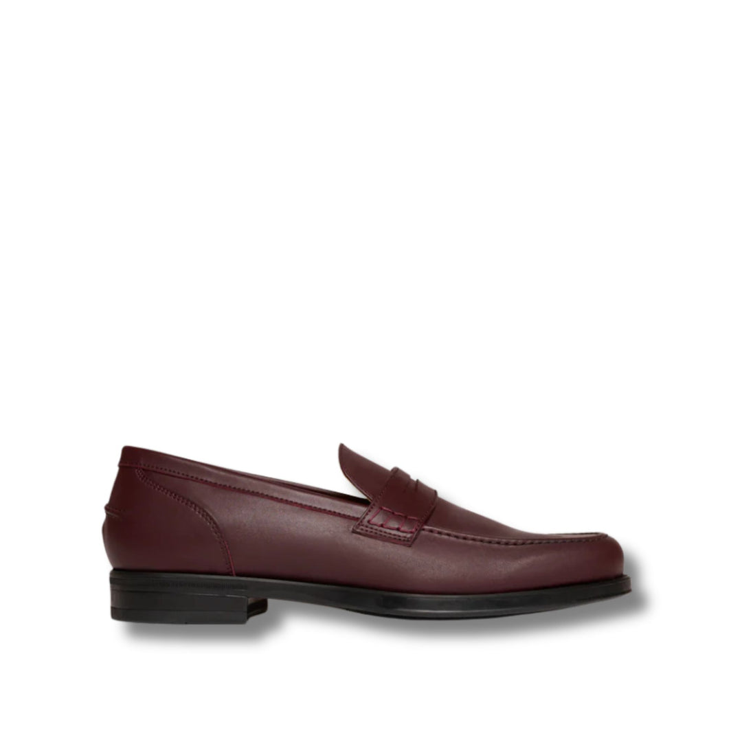mocassins vegan homme bordeau