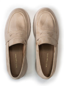mocassins creme  à semelles épaisses chunky