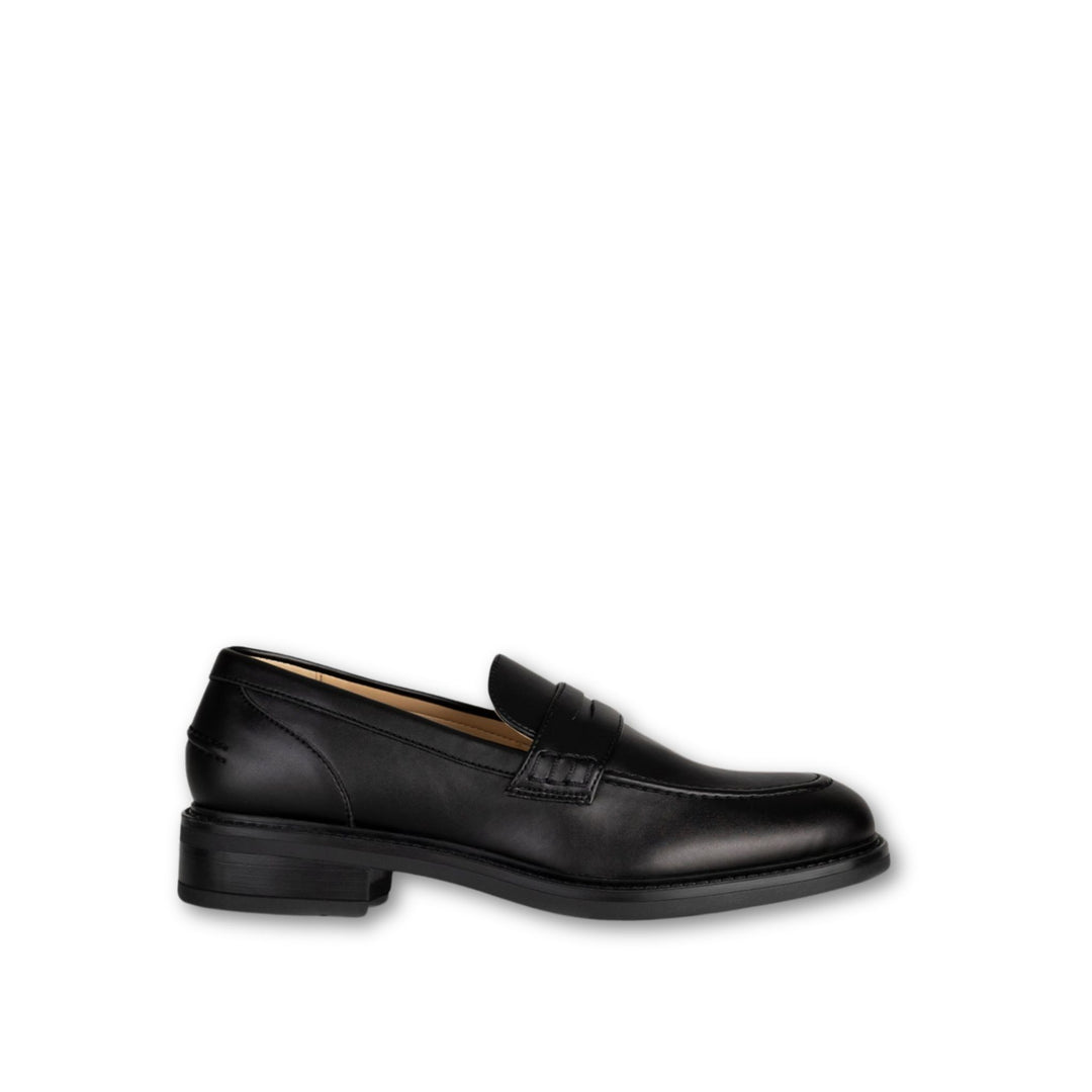 moccassins pour femme en cuir vegan noir