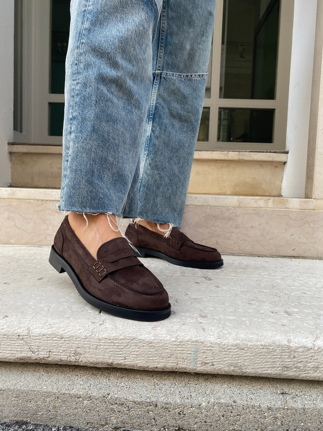 Mocassins Marron en Daim Vegan