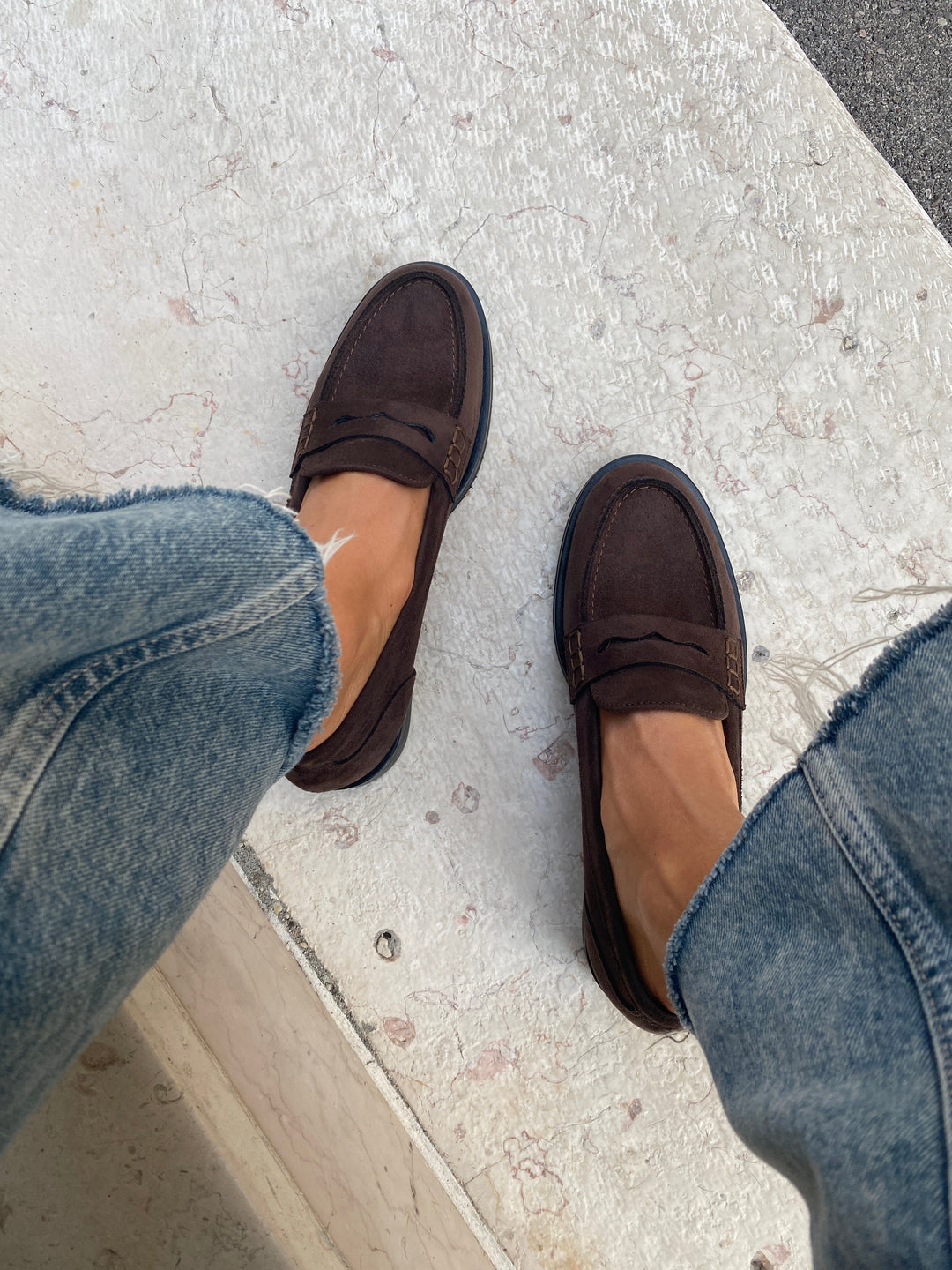 Mocassins Marron en Daim Vegan