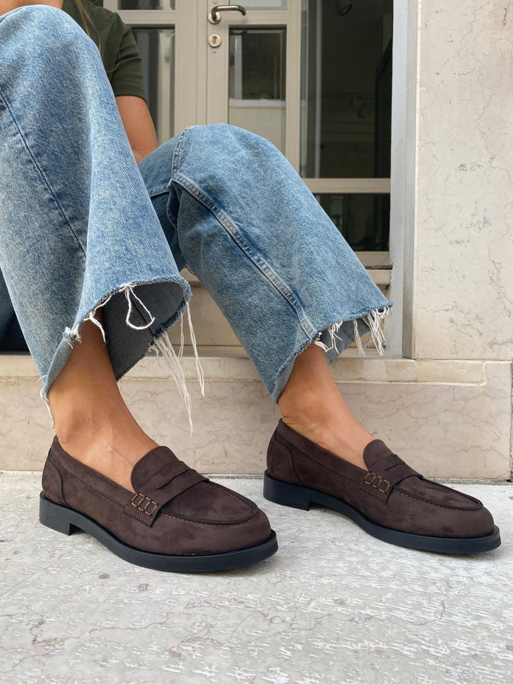 Mocassins Marron en Daim Vegan