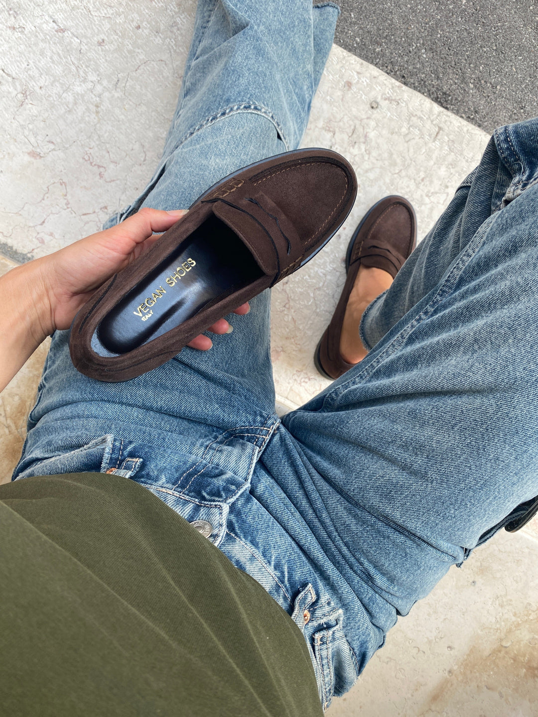 Mocassins Marron en Daim Vegan
