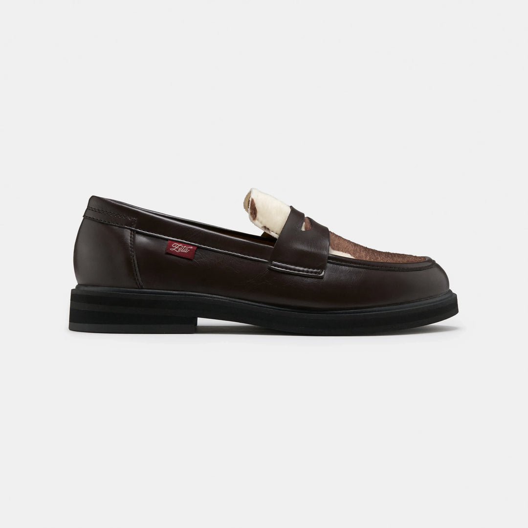 mocassin en imprimé vache
