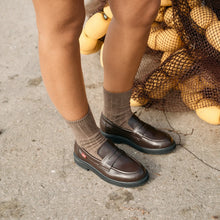 Charger l'image dans la galerie, Mocassins en cuir vegan marron