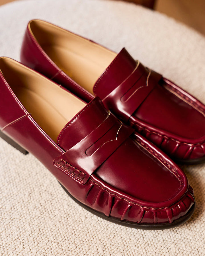 Mocassins vegan de la marque Minuit sur Terre, modèle Erable Grand Cru