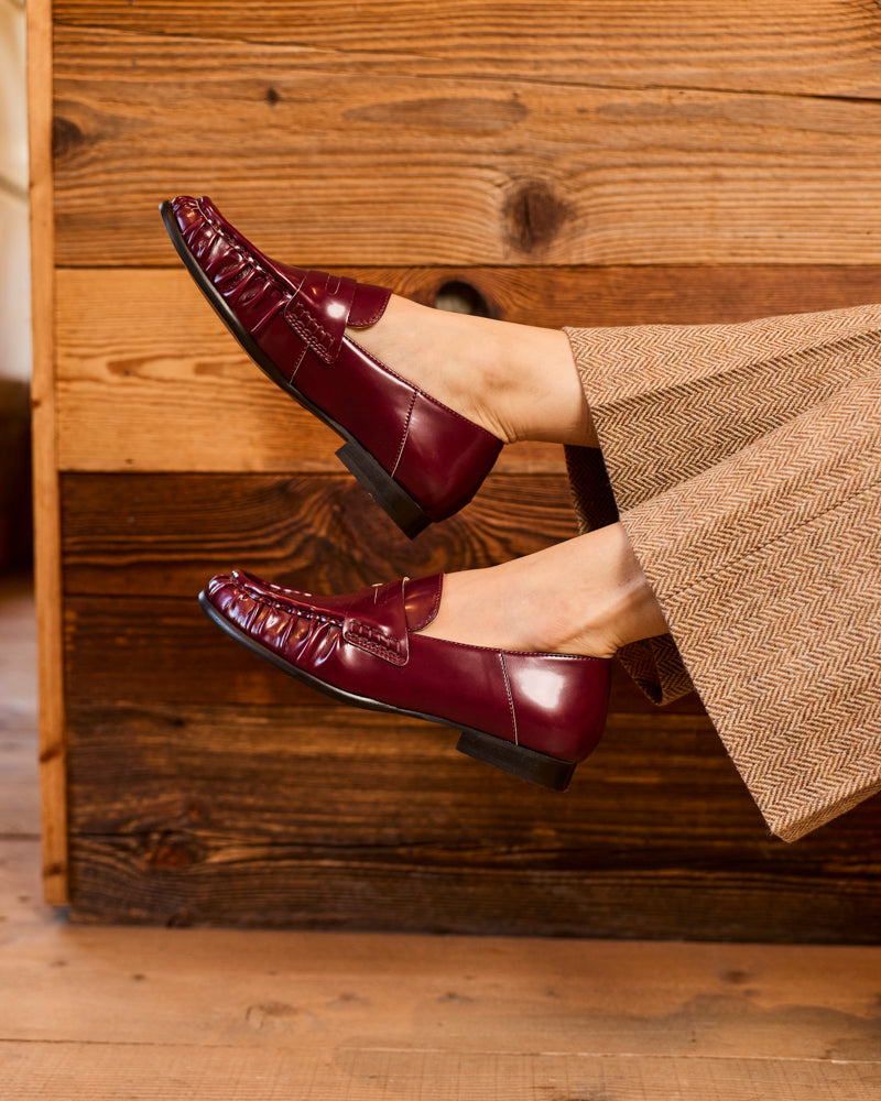 Mocassins vegan de la marque Minuit sur Terre, modèle Erable Grand Cru