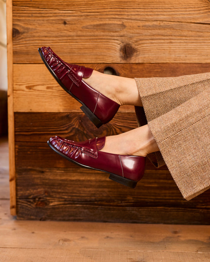 Mocassins vegan de la marque Minuit sur Terre, modèle Erable Grand Cru