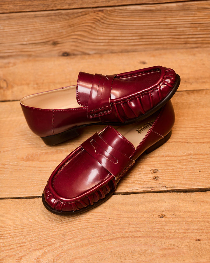 Mocassins vegan de la marque Minuit sur Terre, modèle Erable Grand Cru
