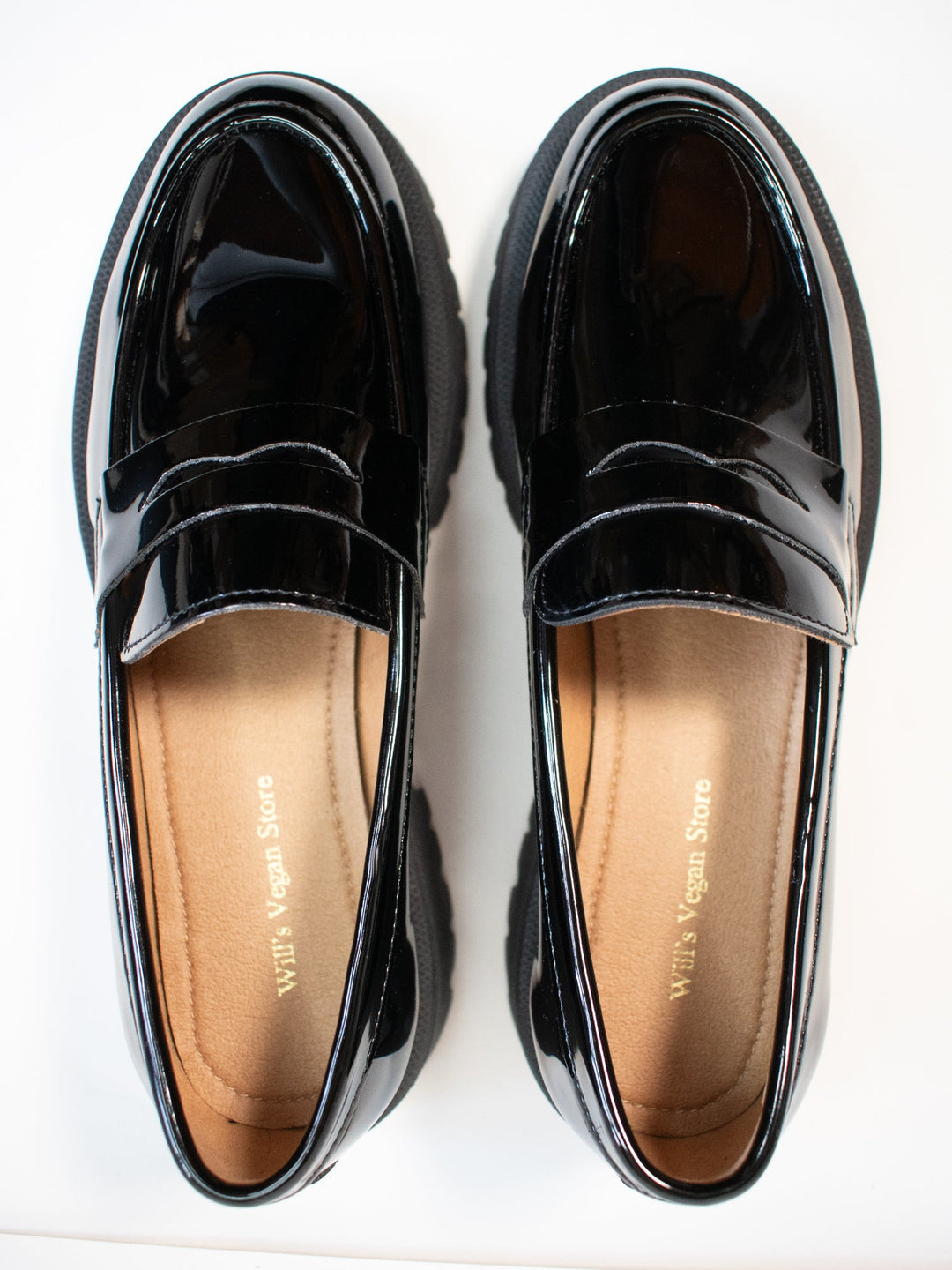 mocassins noirs à semelles épaisses chunky