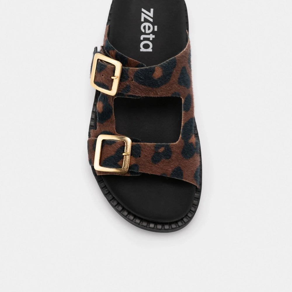 Mule sandale vegan praia leopard