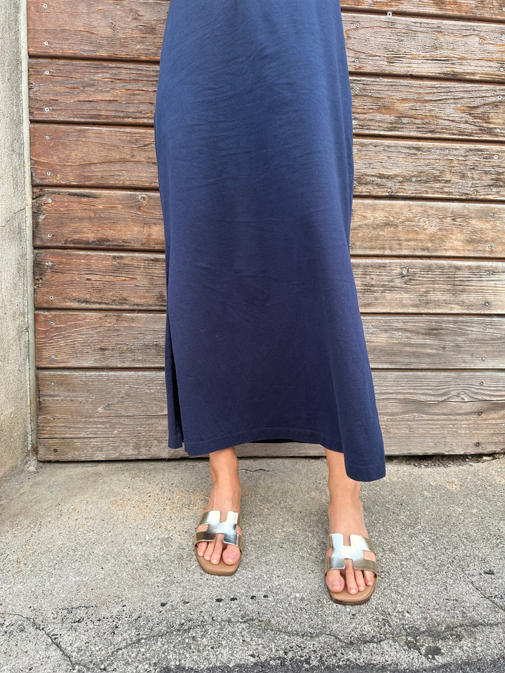 mules couleur or en simili cuir vegan