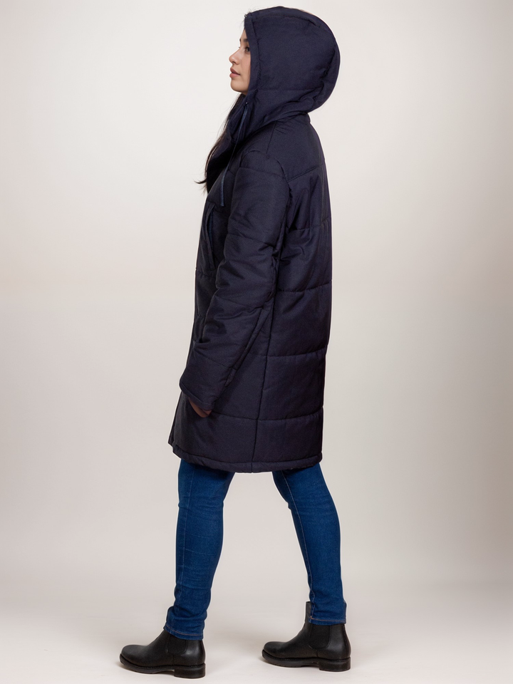 parka chaude à capuche pour femme