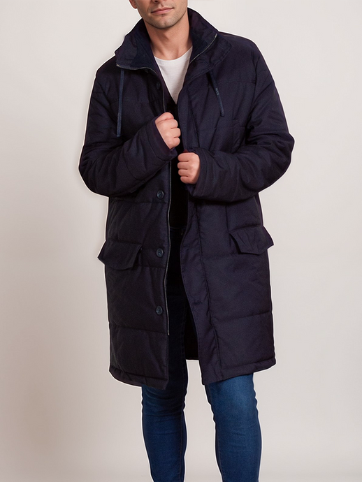 parka pour homme bleu marine 100% vegan