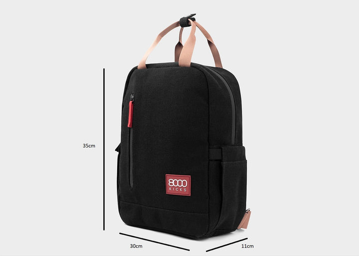 Petit sac à dos vegan en chanvre noir