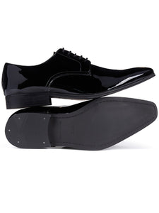 derbies noires vernies brillantes bout pointu