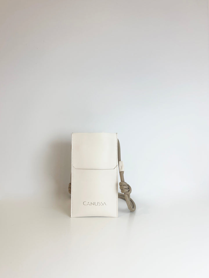 pochette pour téléphone vegan crème
