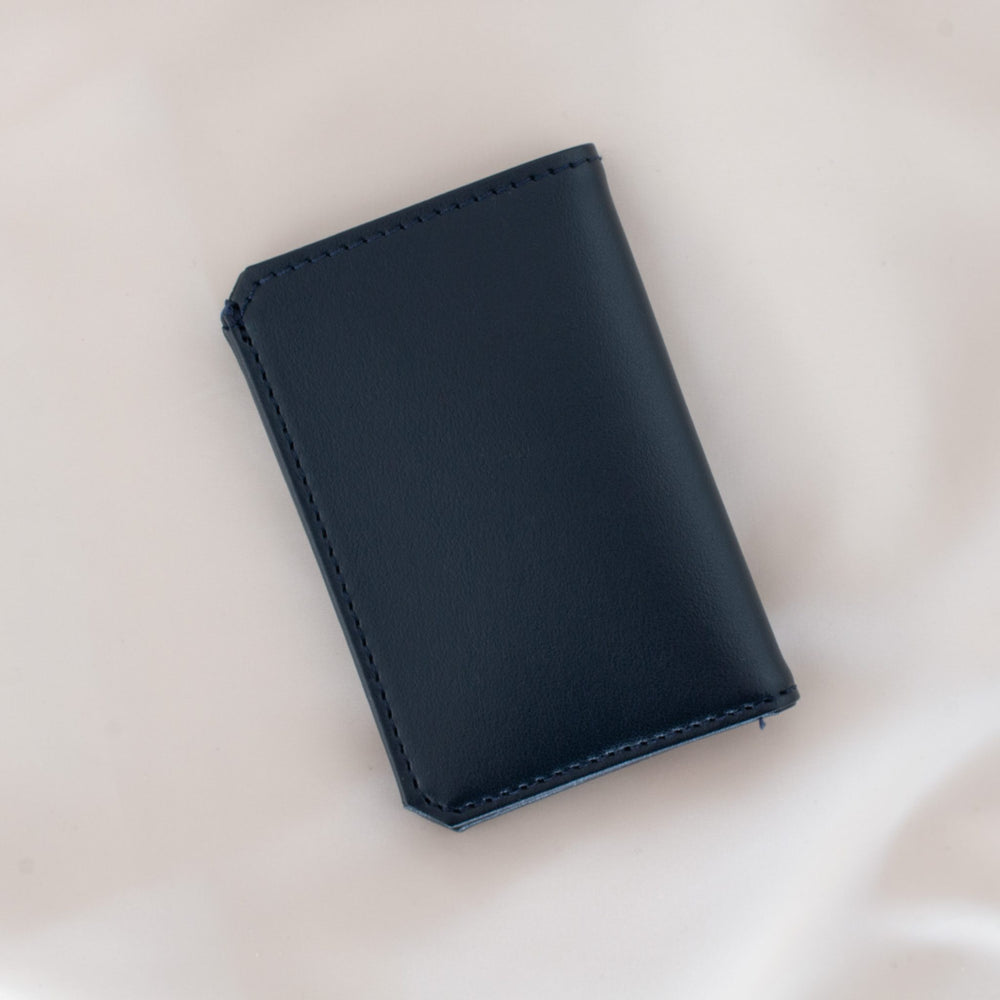 porte cartes vegan bleu marine