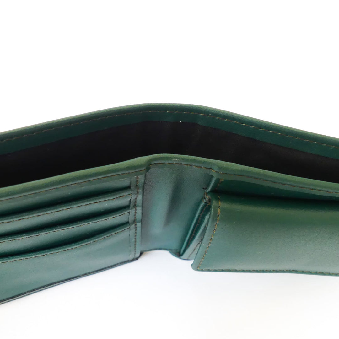 portefeuille vegan en cuir de raisin vert