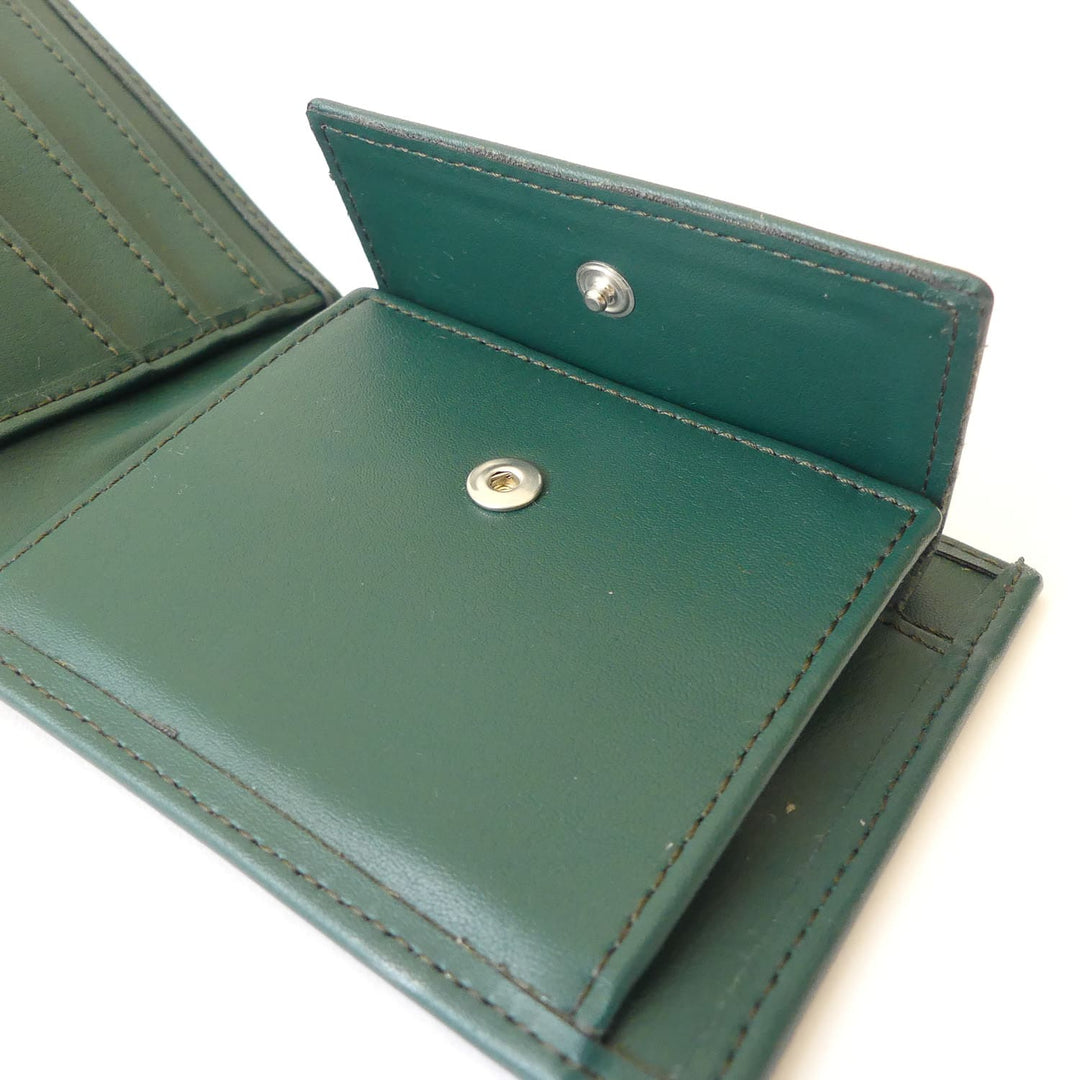portefeuille vegan en cuir de raisin vert